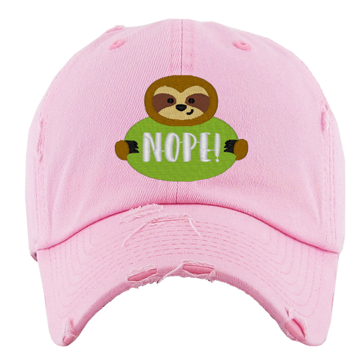 Cute Sloth Nope Vintage Baseball Cap