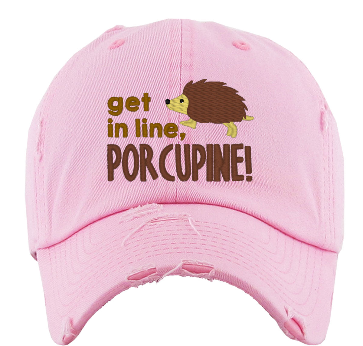 Get In Line Porcupine Vintage Baseball Cap