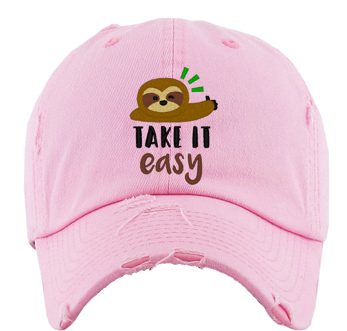 Take It Easy Sloth Vintage Baseball Cap