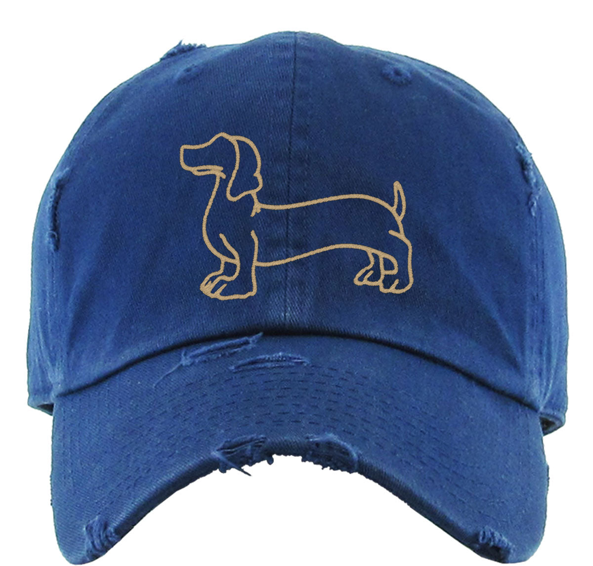 Dachshund Dog Outline Vintage Baseball Cap