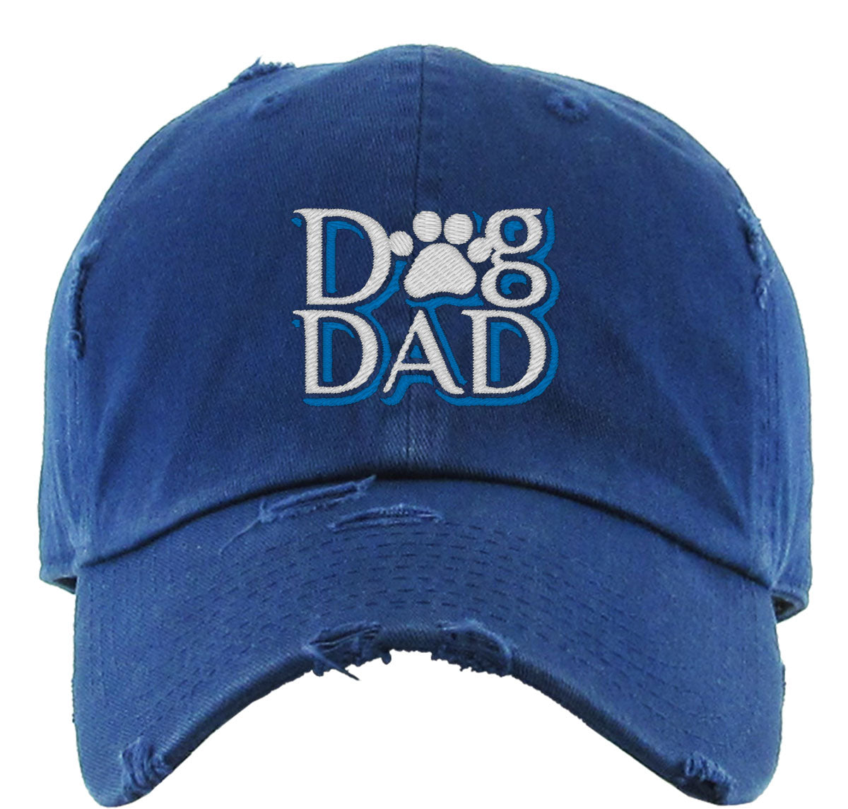 Dog Dad Paw Print Vintage Baseball Cap
