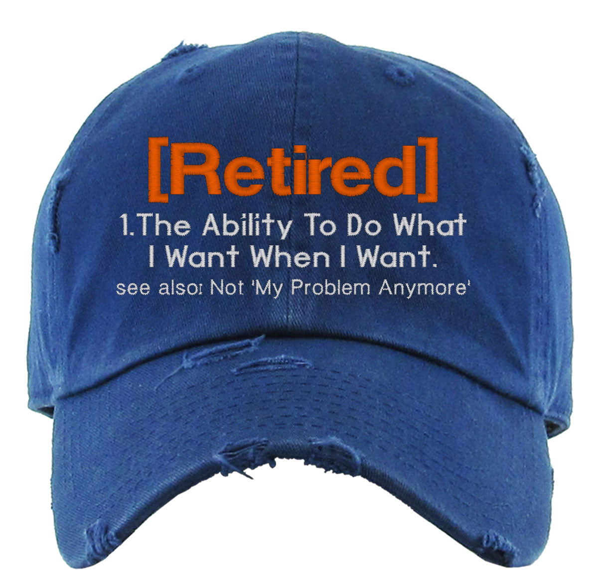 Retired Definition Vintage Baseball Cap