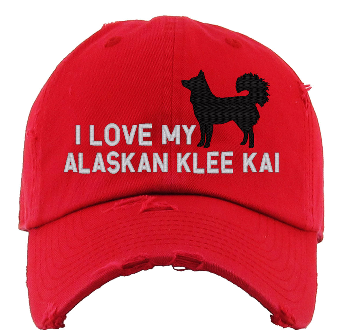 I Love My Alaskan Klee Kai Dog Vintage Baseball Cap