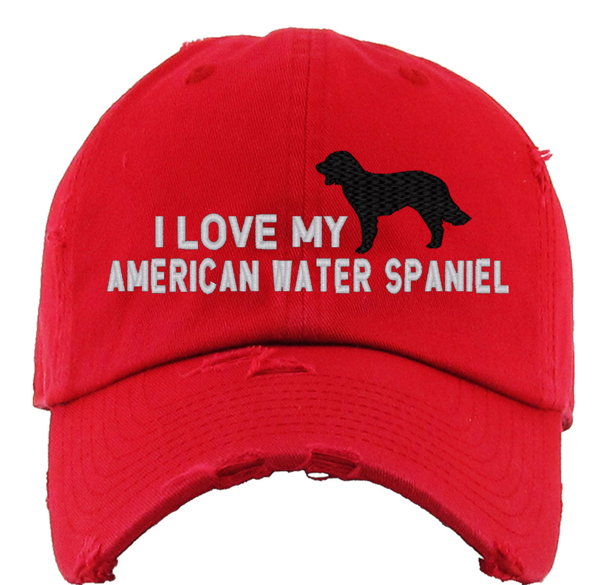 I Love My American Water Spaniel Dog Vintage Baseball Cap