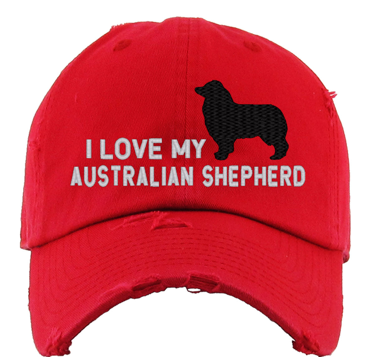 I Love My Australian Shepherd Dog Vintage Baseball Cap