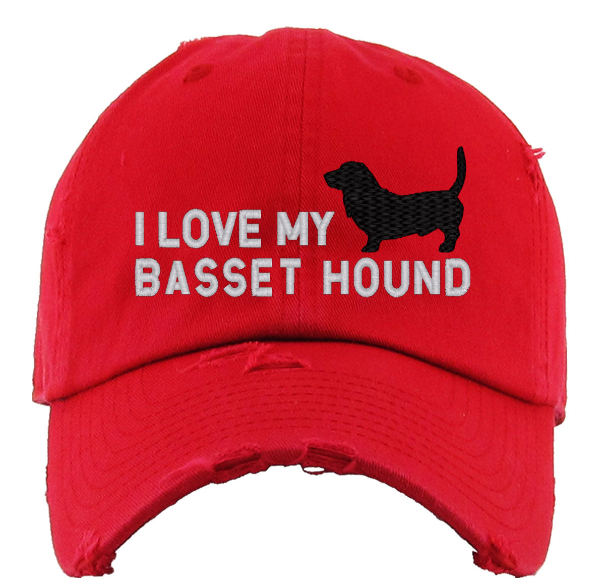 I Love My Basset Hound Dog Vintage Baseball Cap
