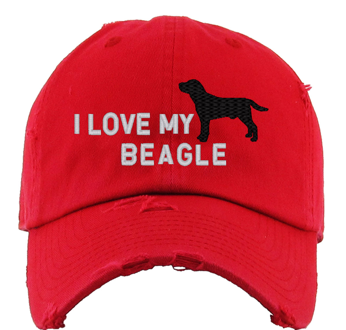 I Love My Beagle Dog Vintage Baseball Cap