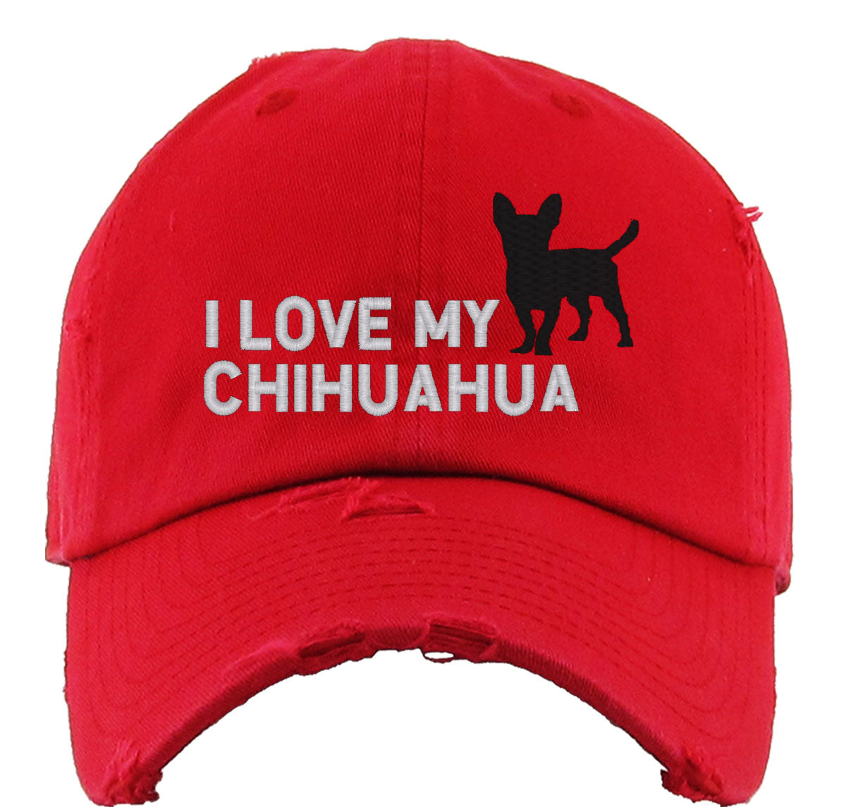 I Love My Chihuahua Dog Vintage Baseball Cap