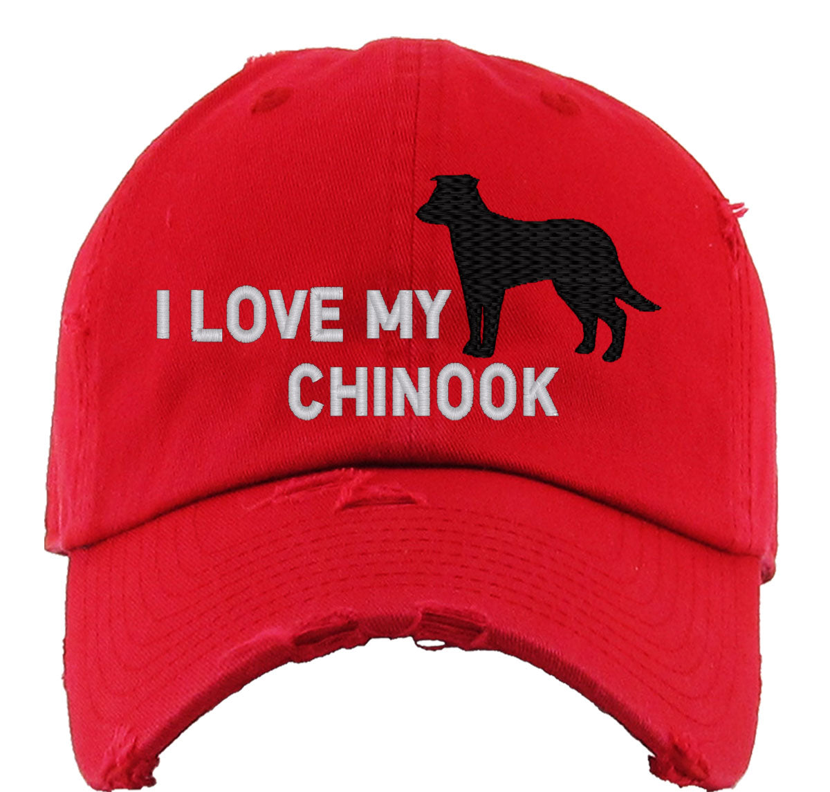 I Love My Chinook Dog Vintage Baseball Cap