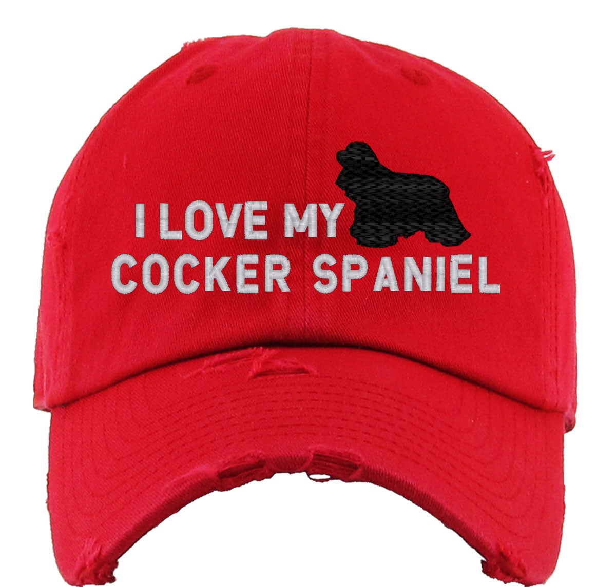 I Love My Cocker Spaniel Dog Vintage Baseball Cap