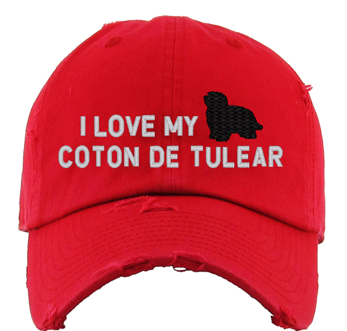 I Love My Coton De Tulear Dog Vintage Baseball Cap