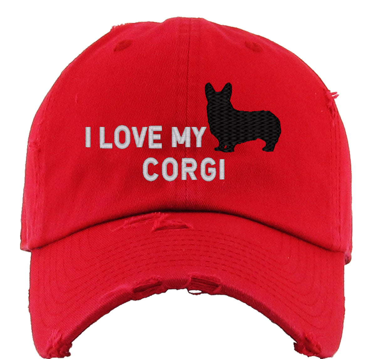I Love My Corgi Dog Vintage Baseball Cap