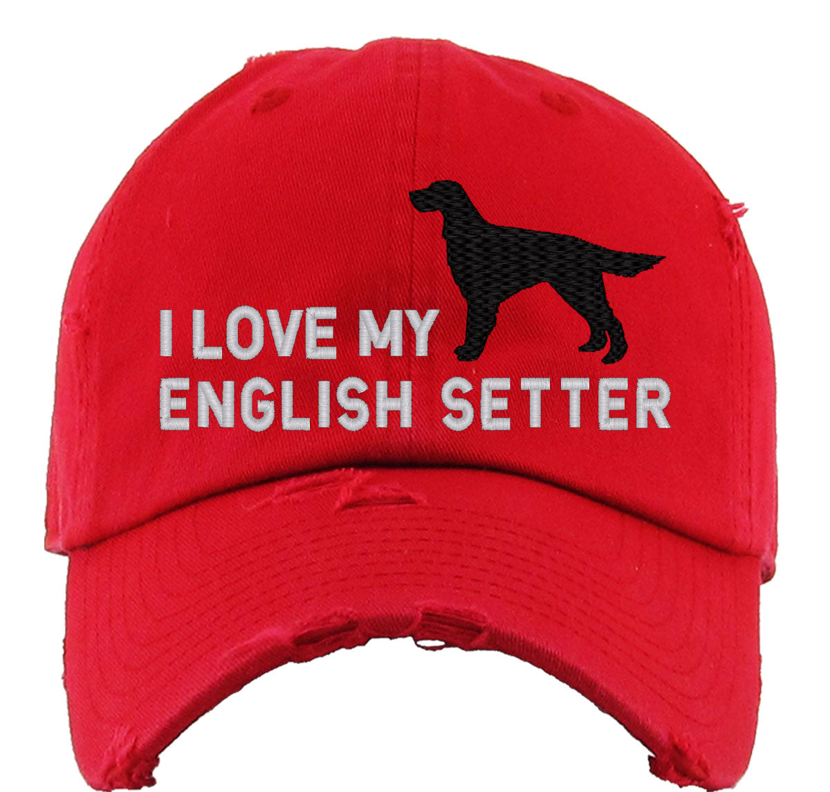 I Love My English Setter Dog Vintage Baseball Cap