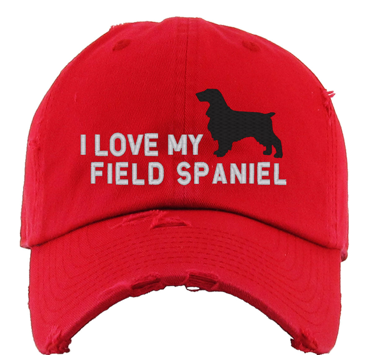I Love My Field Spaniel Dog Vintage Baseball Cap