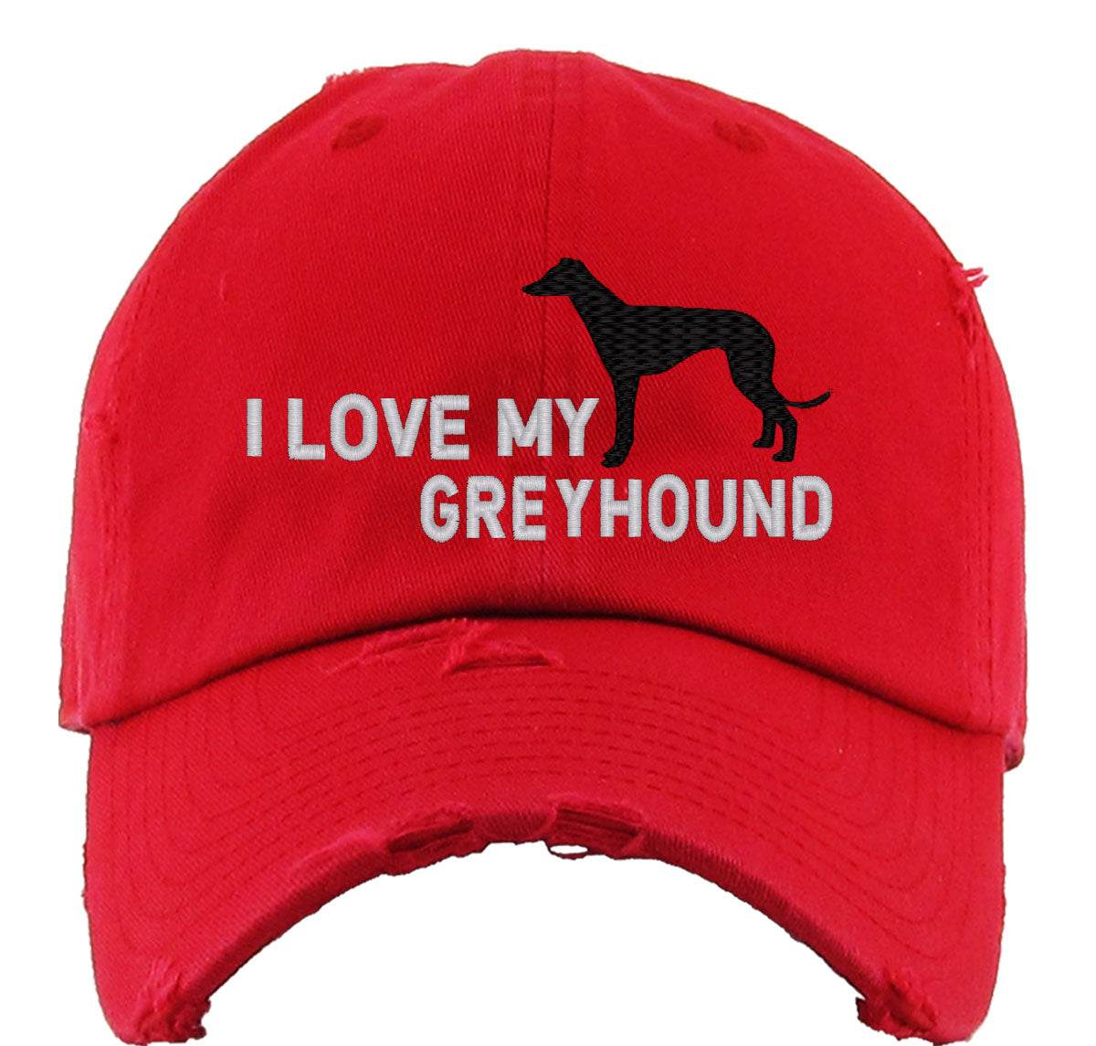 I Love My Greyhound Dog Vintage Baseball Cap