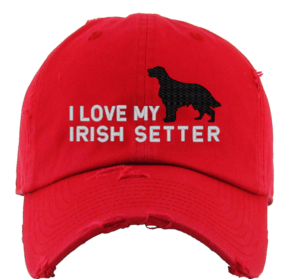 I Love My Irish Setter Dog Vintage Baseball Cap