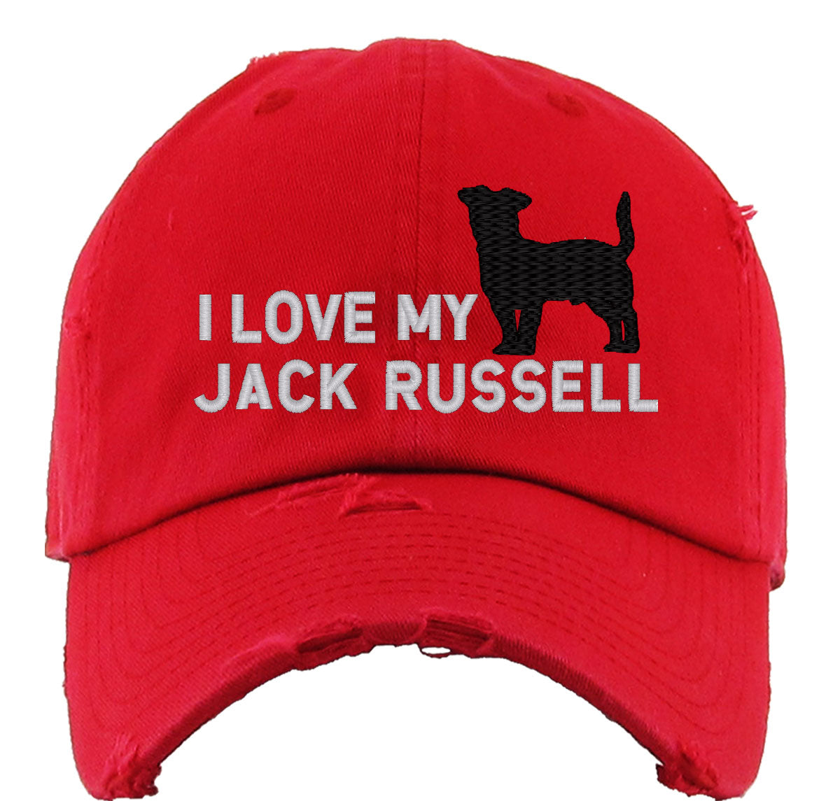 I Love My Jack Russell Dog Vintage Baseball Cap