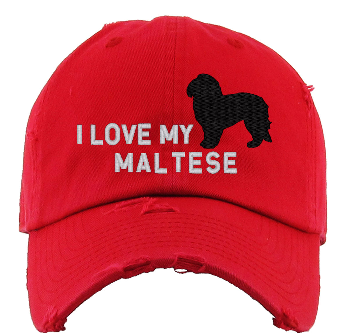 I Love My Maltese Dog Vintage Baseball Cap