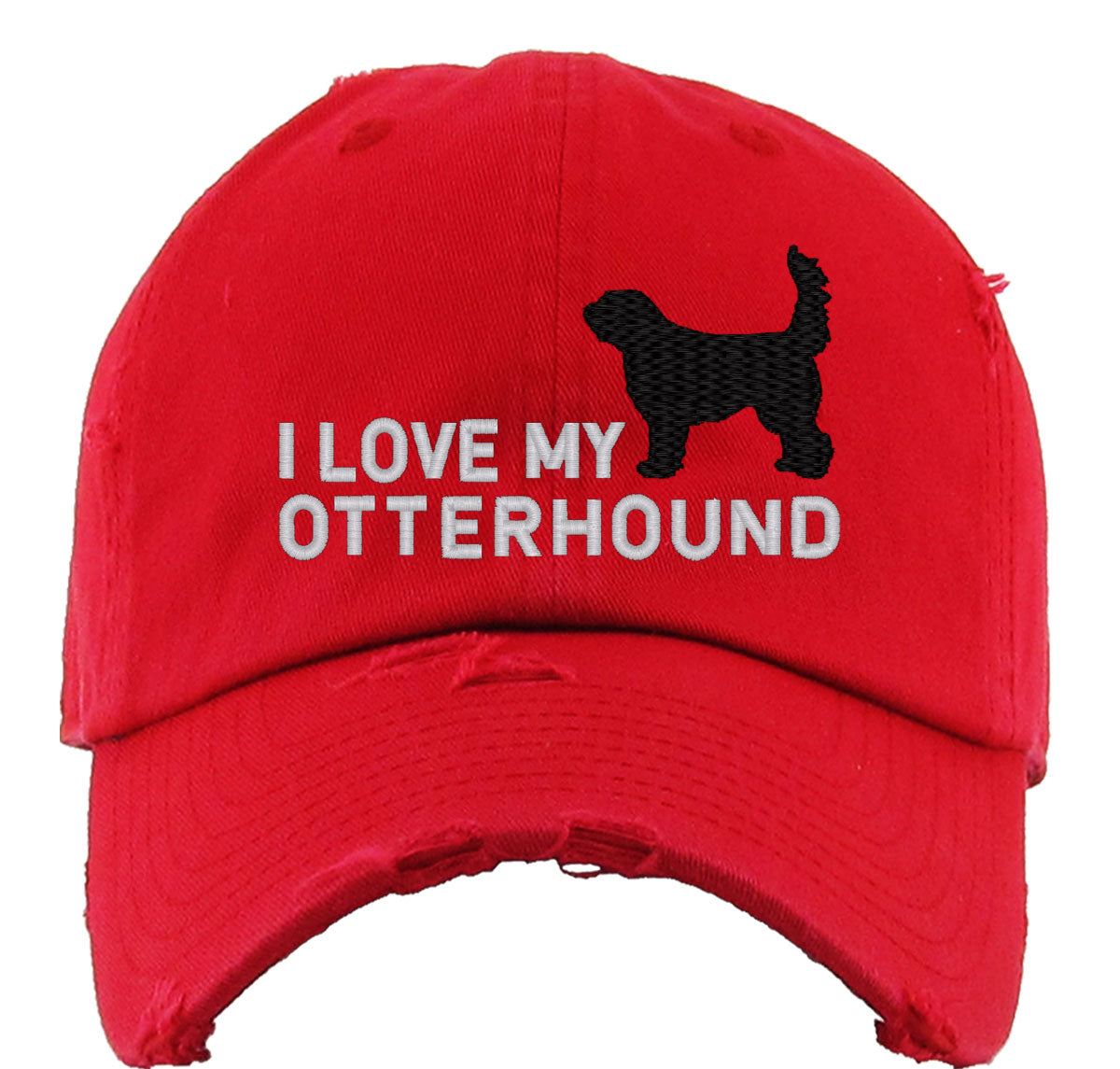 I Love My Otterhound Dog Vintage Baseball Cap