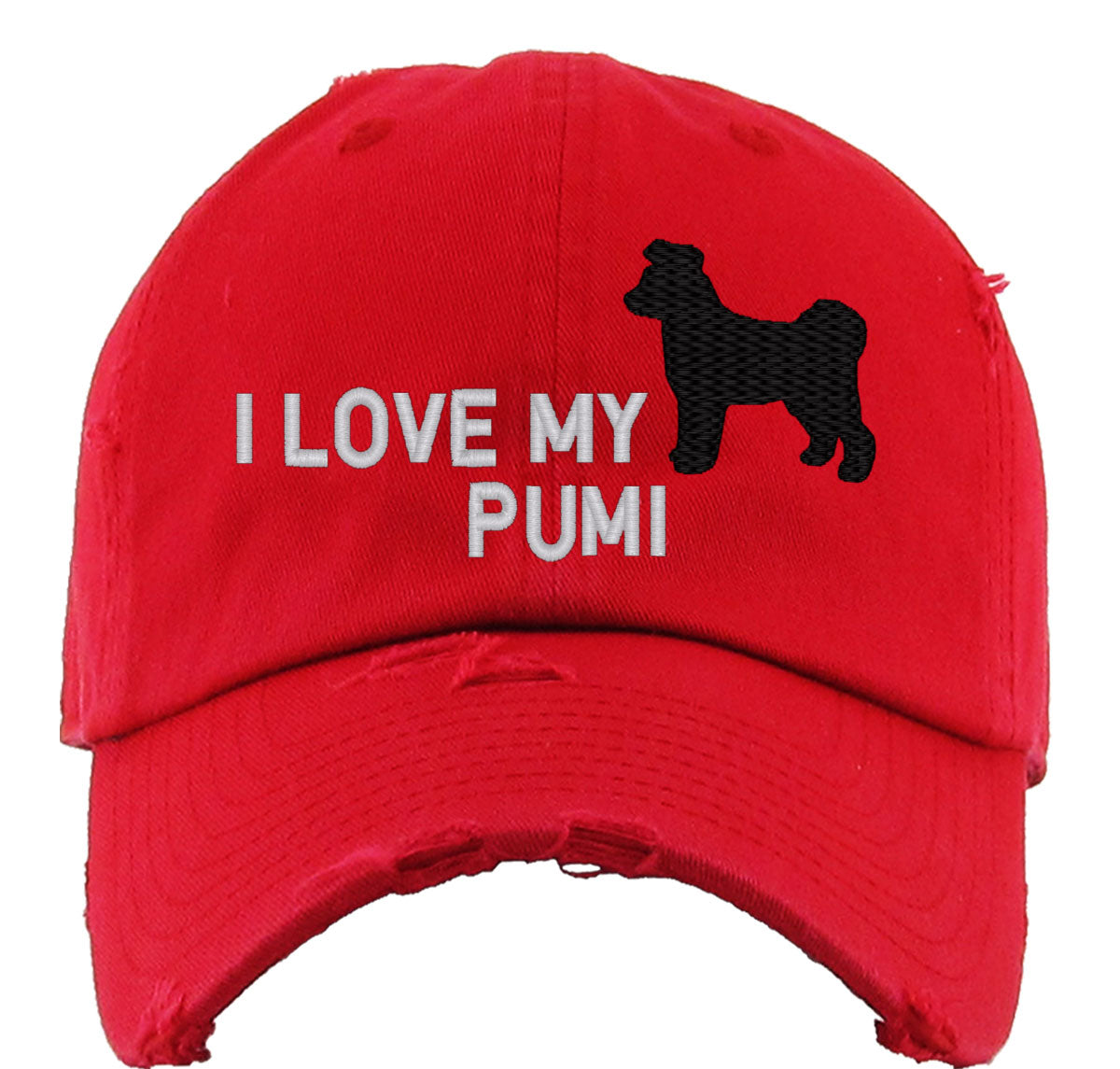 I Love My Pumi Dog Vintage Baseball Cap