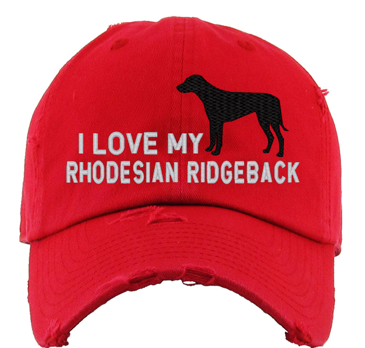 I Love My Rhodesian Ridgeback Dog Vintage Baseball Cap
