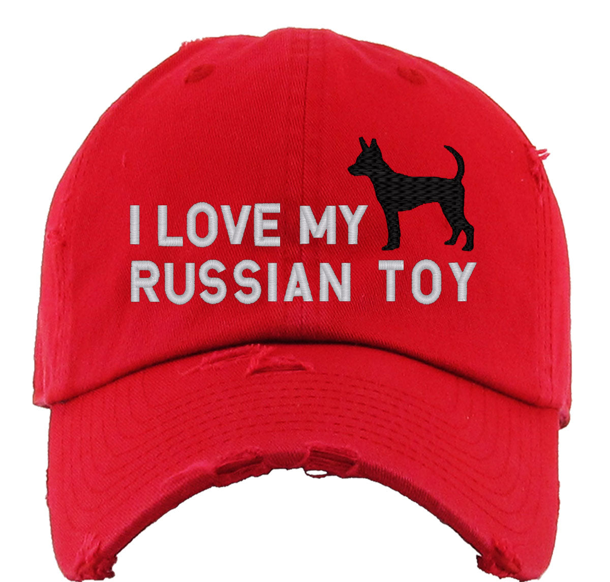 I Love My Russian Toy Dog Vintage Baseball Cap