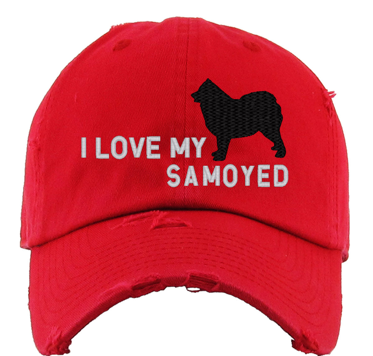 I Love My Samoyed Dog Vintage Baseball Cap