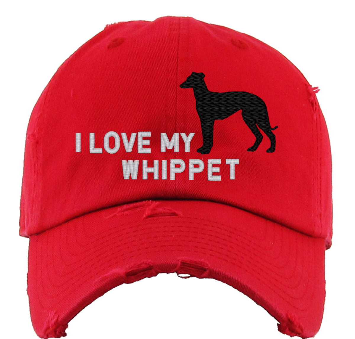 I Love My Whippet Dog Vintage Baseball Cap