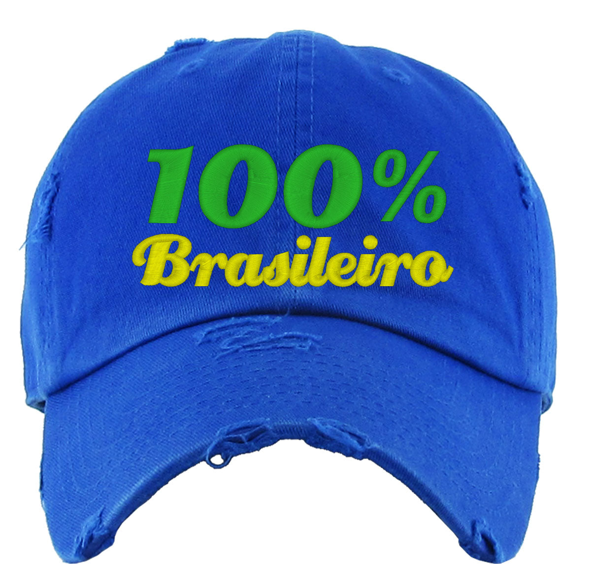 100% Brasileiro Brazilian Day Vintage Baseball Cap