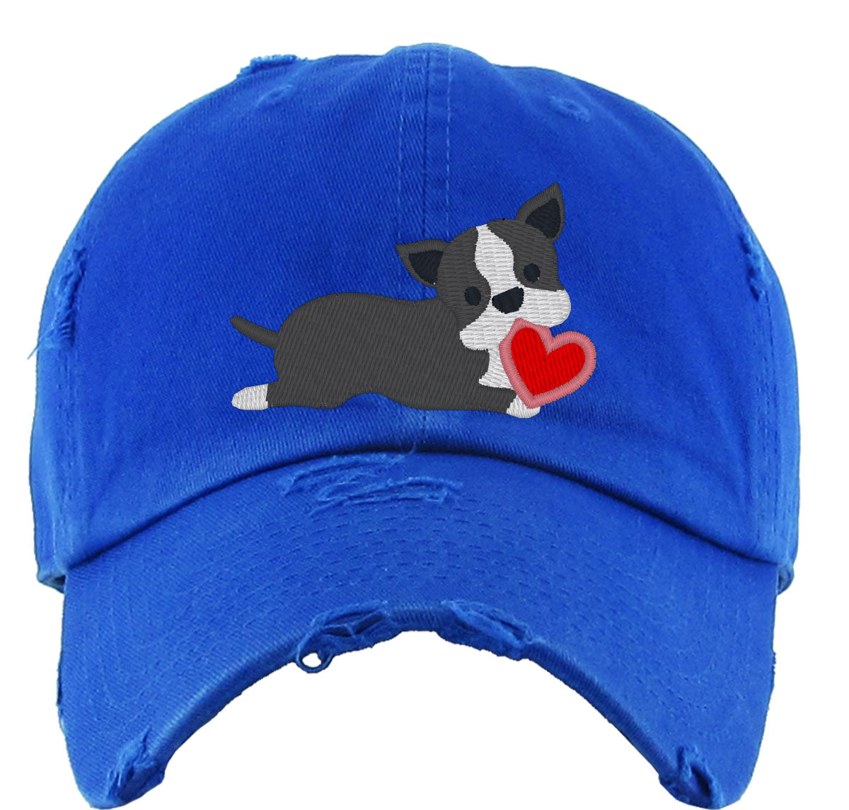 Boston Terrier Puppy Dog Love Vintage Baseball Cap