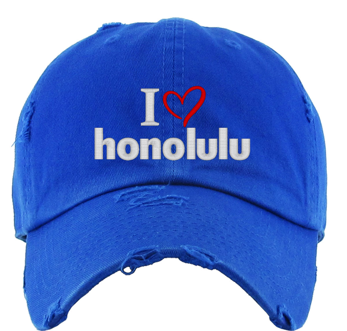 I Love Honolulu Vintage Baseball Cap