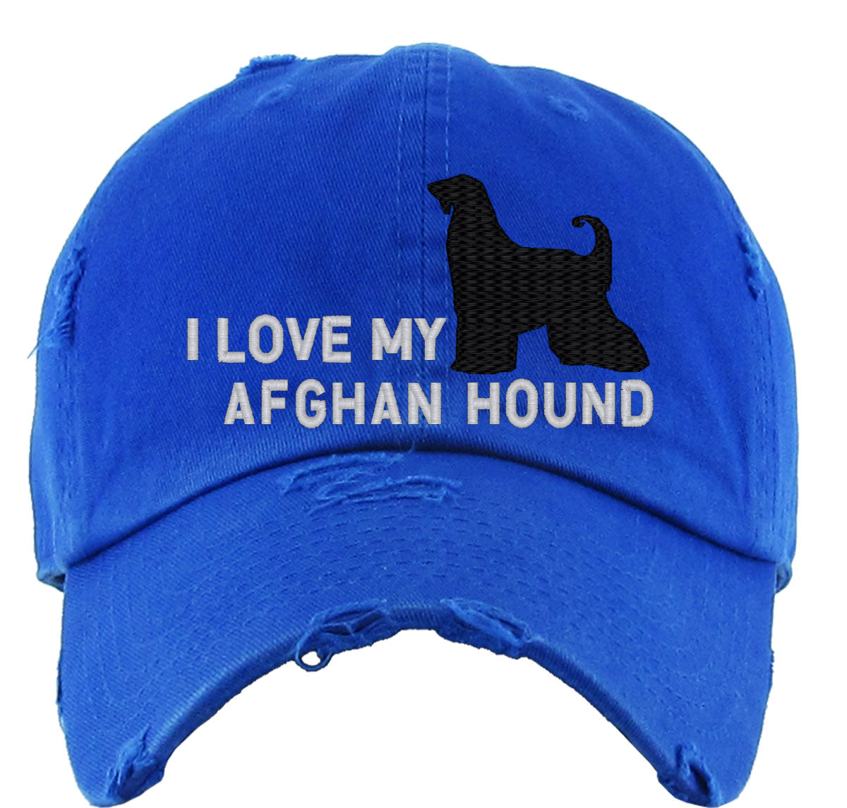 I Love My Afghan Hound Dog Vintage Baseball Cap