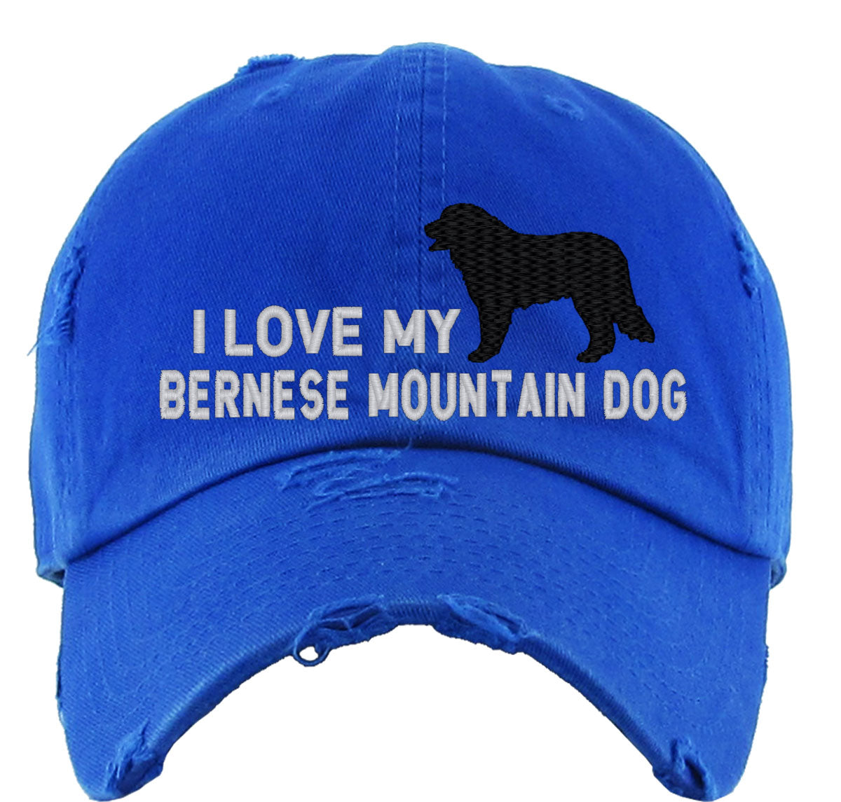 I Love My Bernese Mountain Dog Vintage Baseball Cap