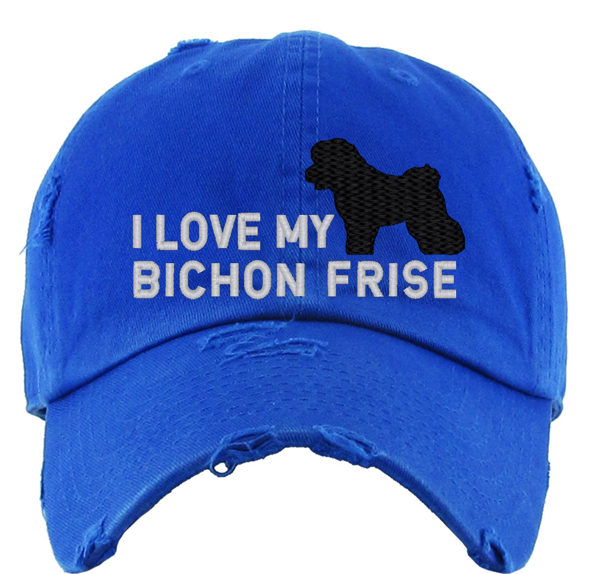 I Love My Bichon Frise Dog Vintage Baseball Cap