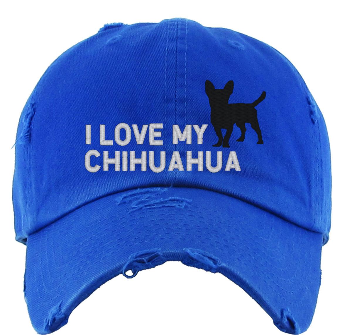 I Love My Chihuahua Dog Vintage Baseball Cap