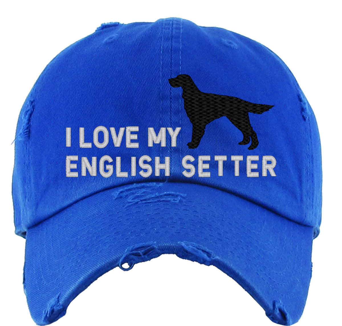 I Love My English Setter Dog Vintage Baseball Cap