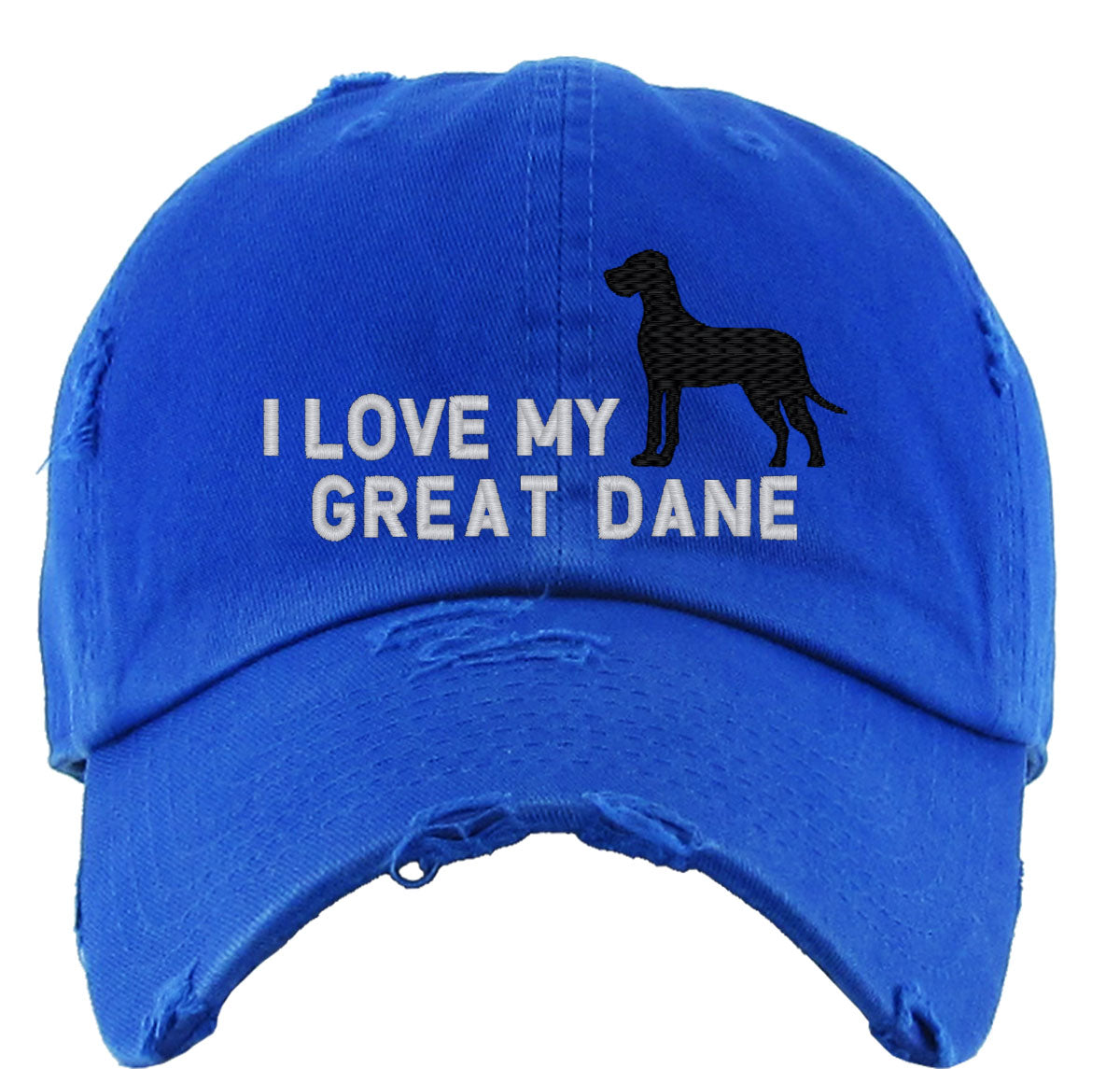 I Love My Great Dane Dog Vintage Baseball Cap