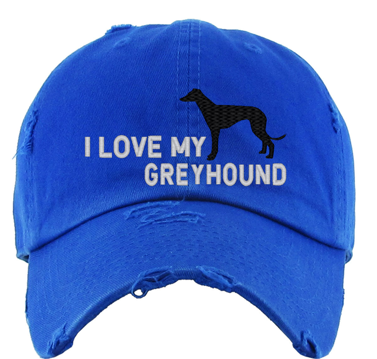 I Love My Greyhound Dog Vintage Baseball Cap