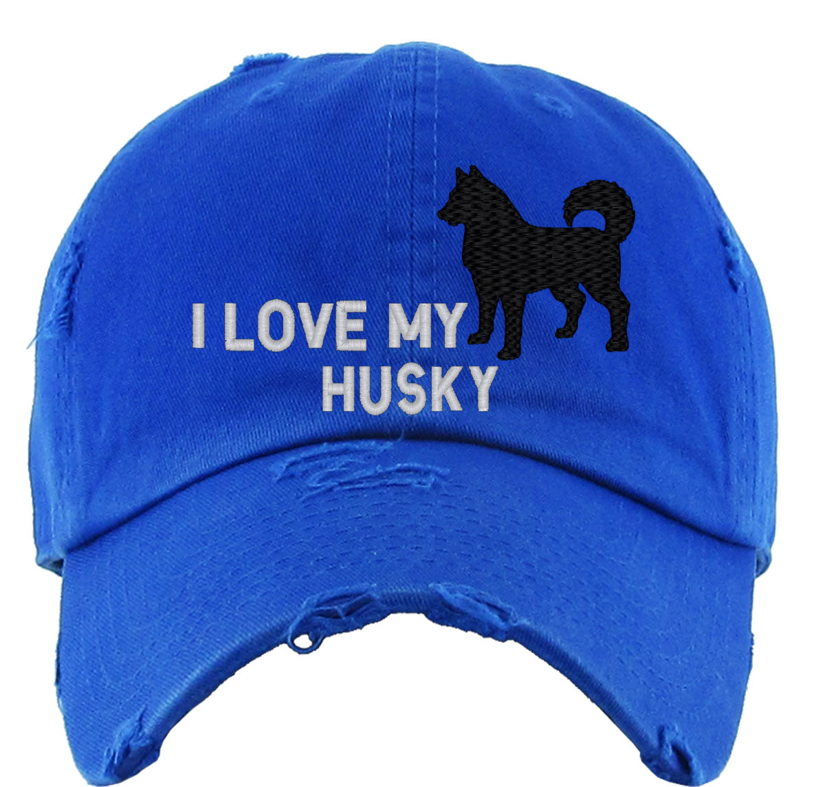 I Love My Husky Dog Vintage Baseball Cap