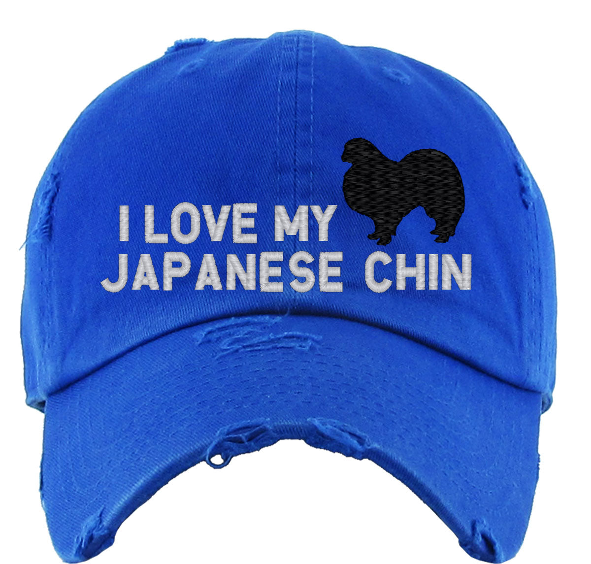 I Love My Japanese Chin Dog Vintage Baseball Cap