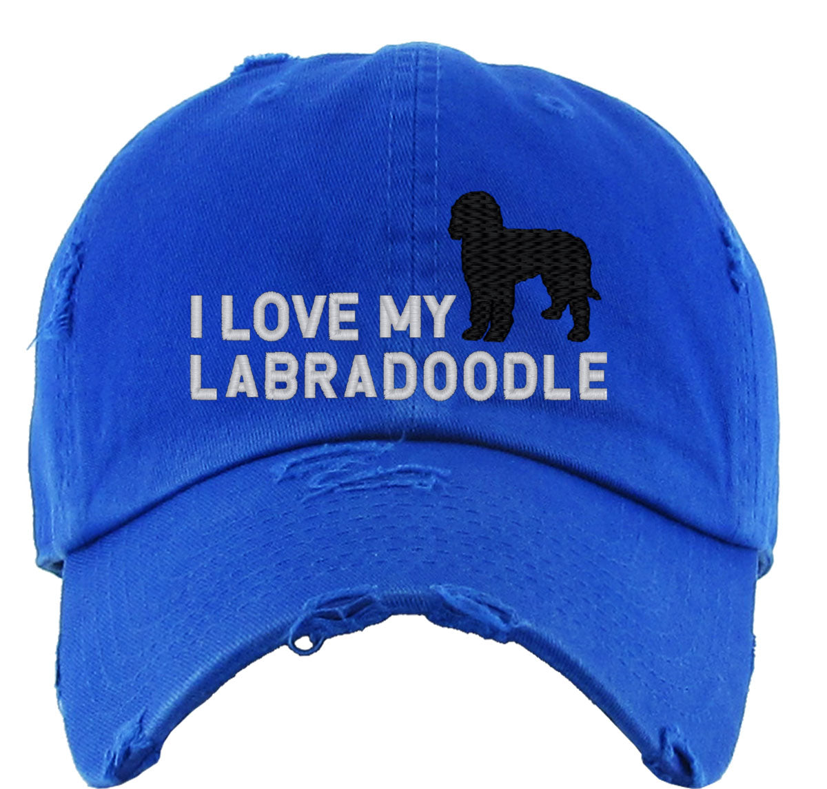 I Love My Labradoodle Dog Vintage Baseball Cap
