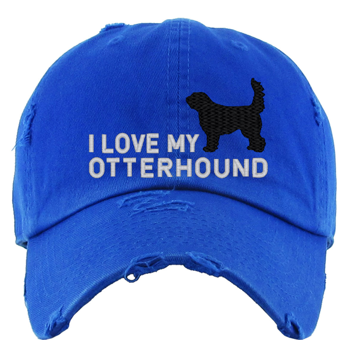 I Love My Otterhound Dog Vintage Baseball Cap