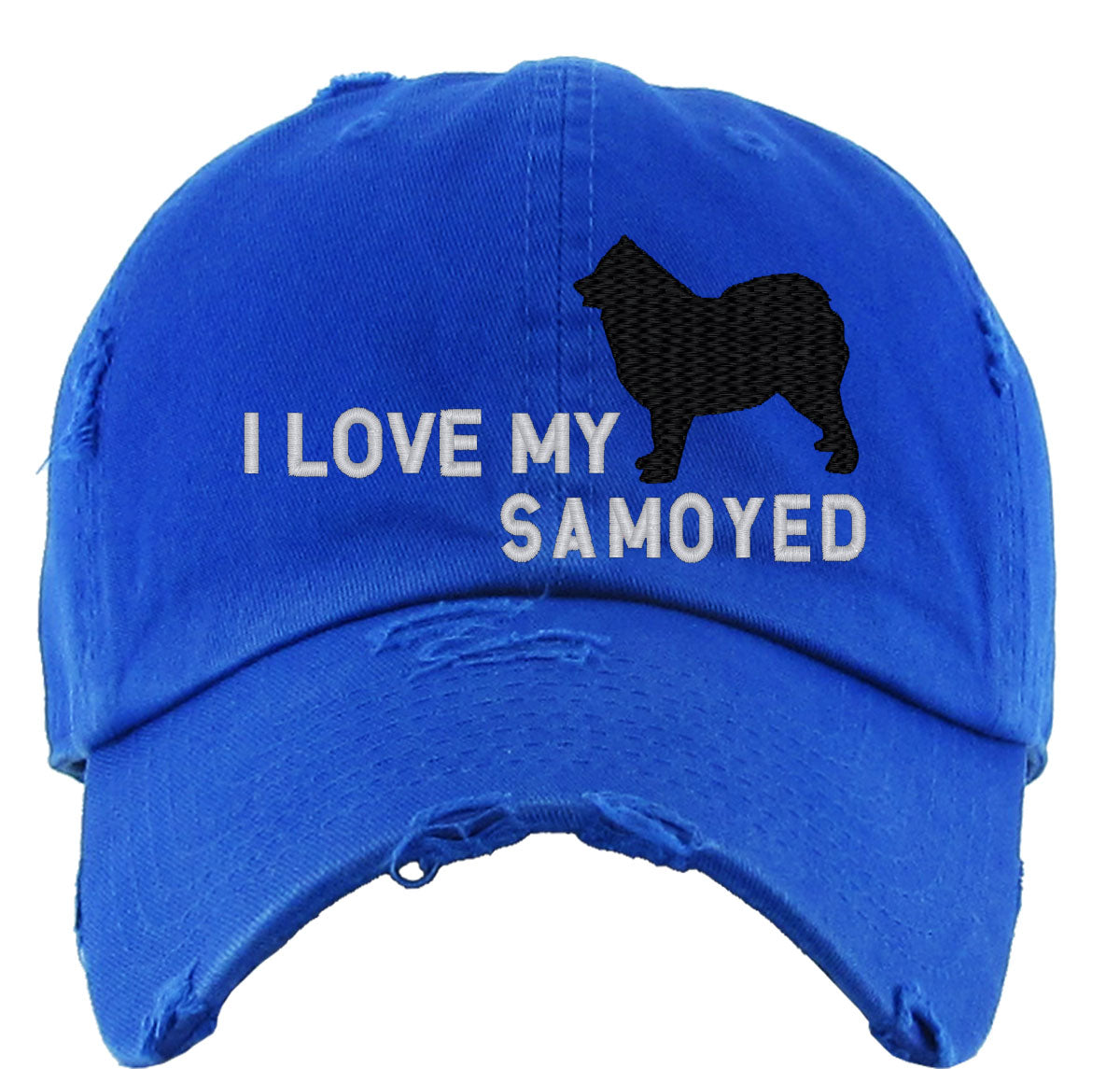 I Love My Samoyed Dog Vintage Baseball Cap