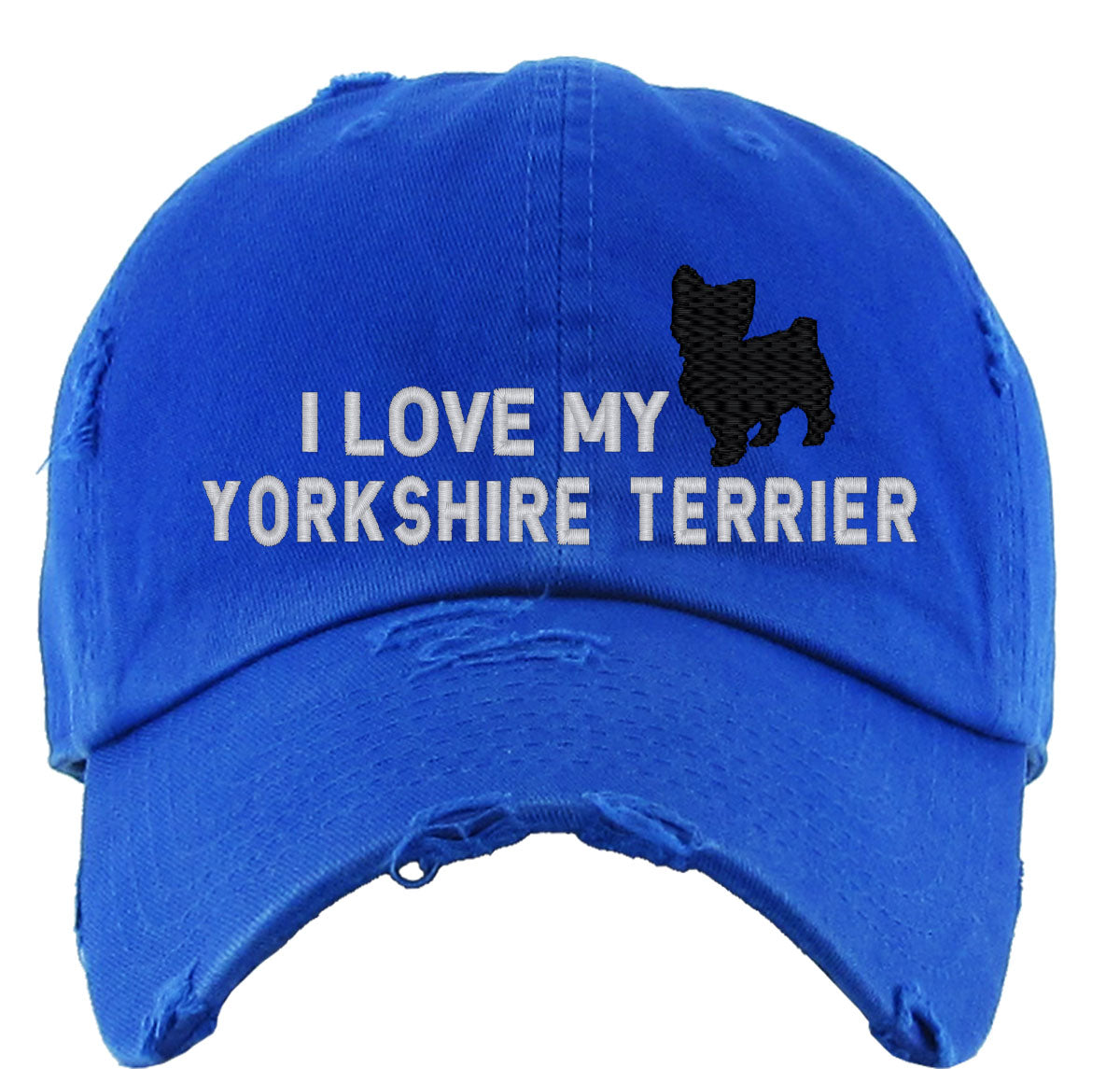 I Love My Yorkshire Dog Vintage Baseball Cap