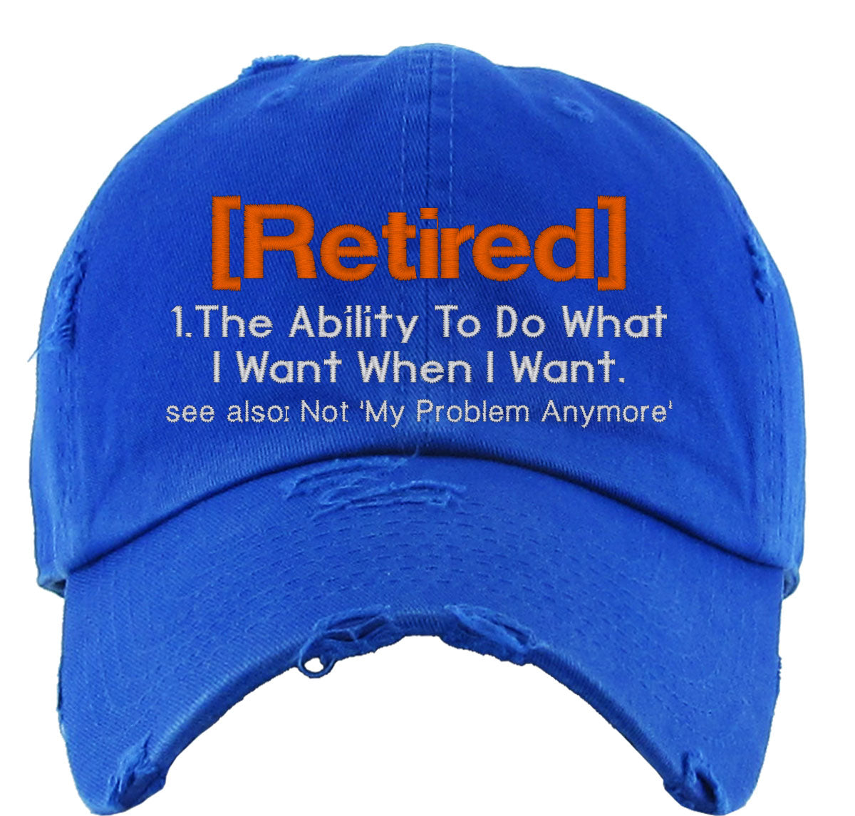 Retired Definition Vintage Baseball Cap