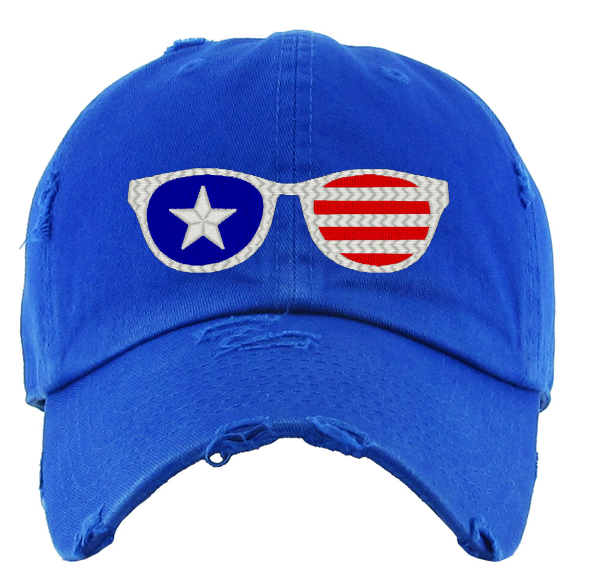 USA Flag Sunglasses Independence Day Patriotic Vintage Baseball Cap