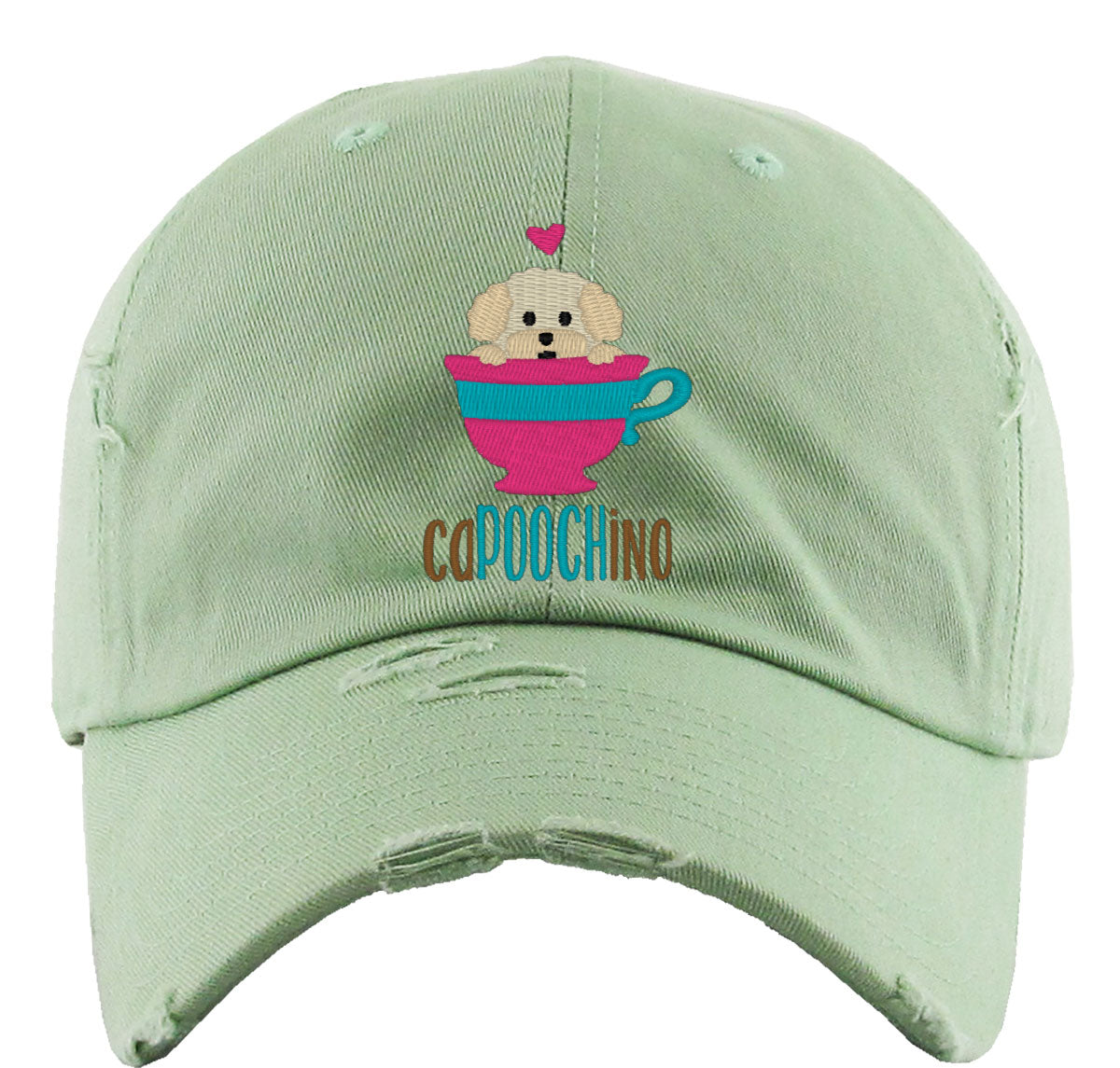Capoochino Cute Dog Vintage Baseball Cap