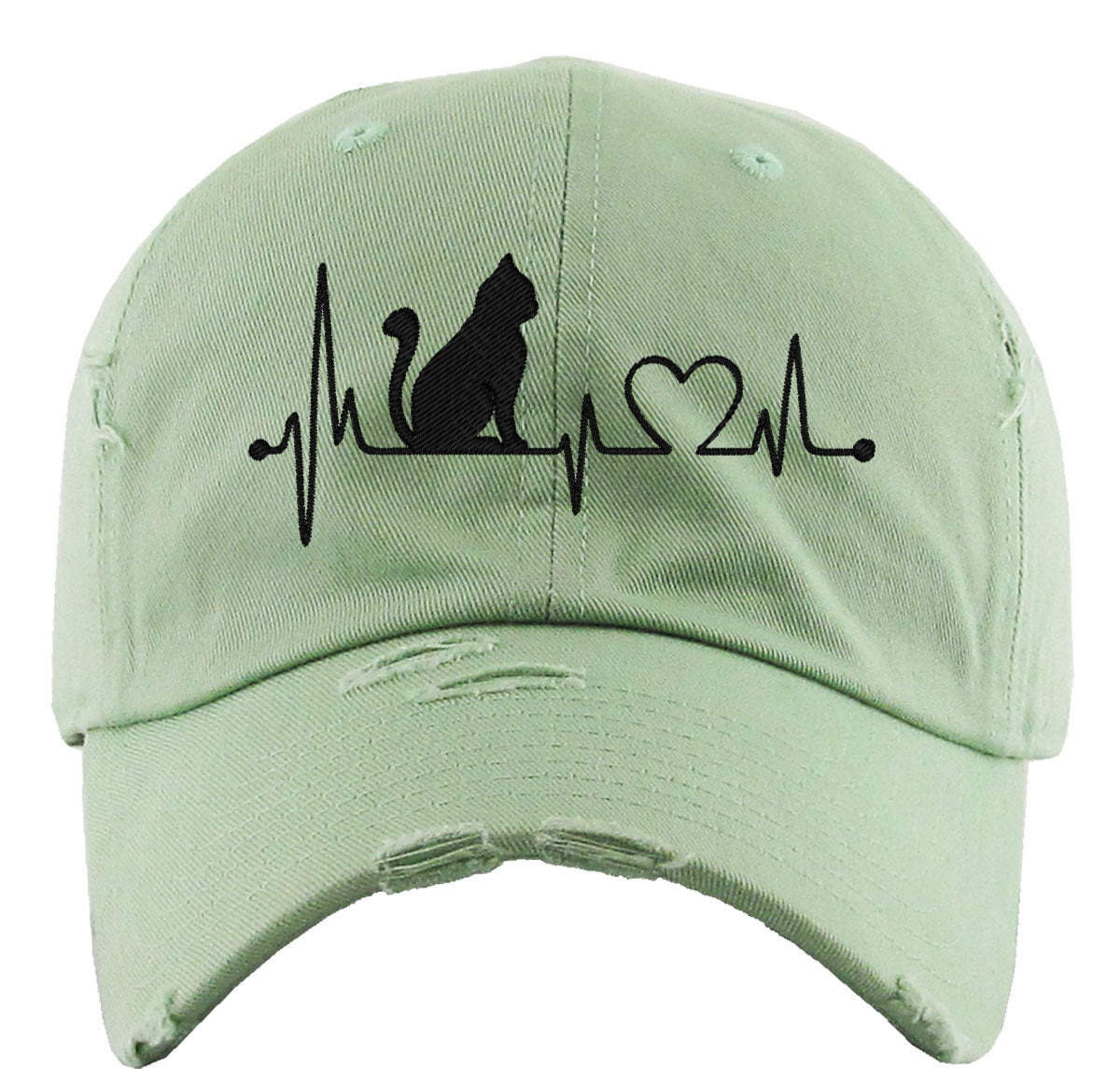 Cat Love Lifeline Vintage Baseball Cap