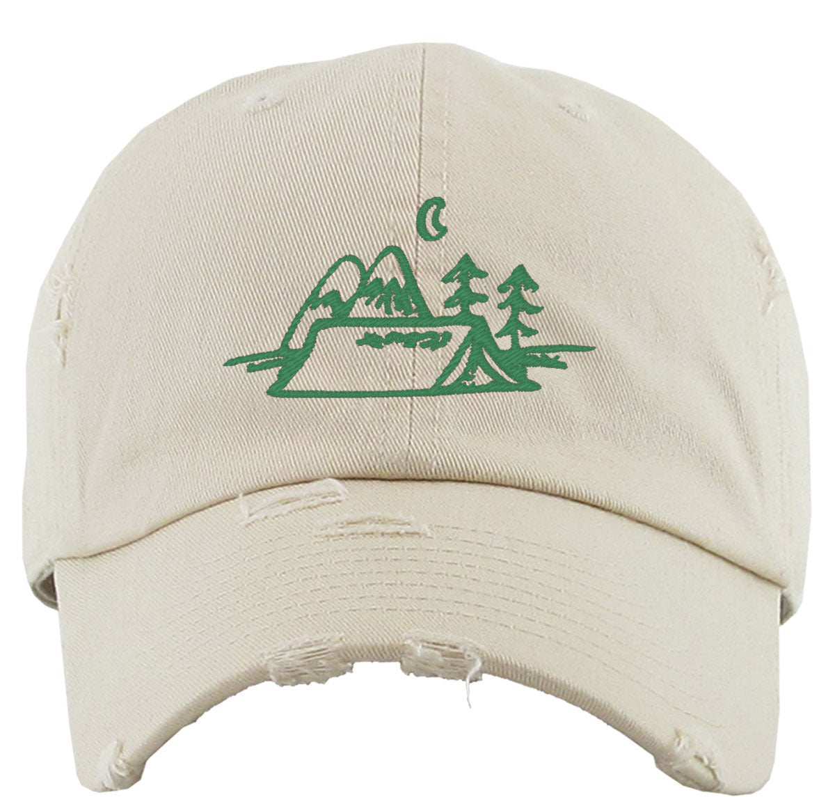 Camping Theme Vintage Baseball Cap