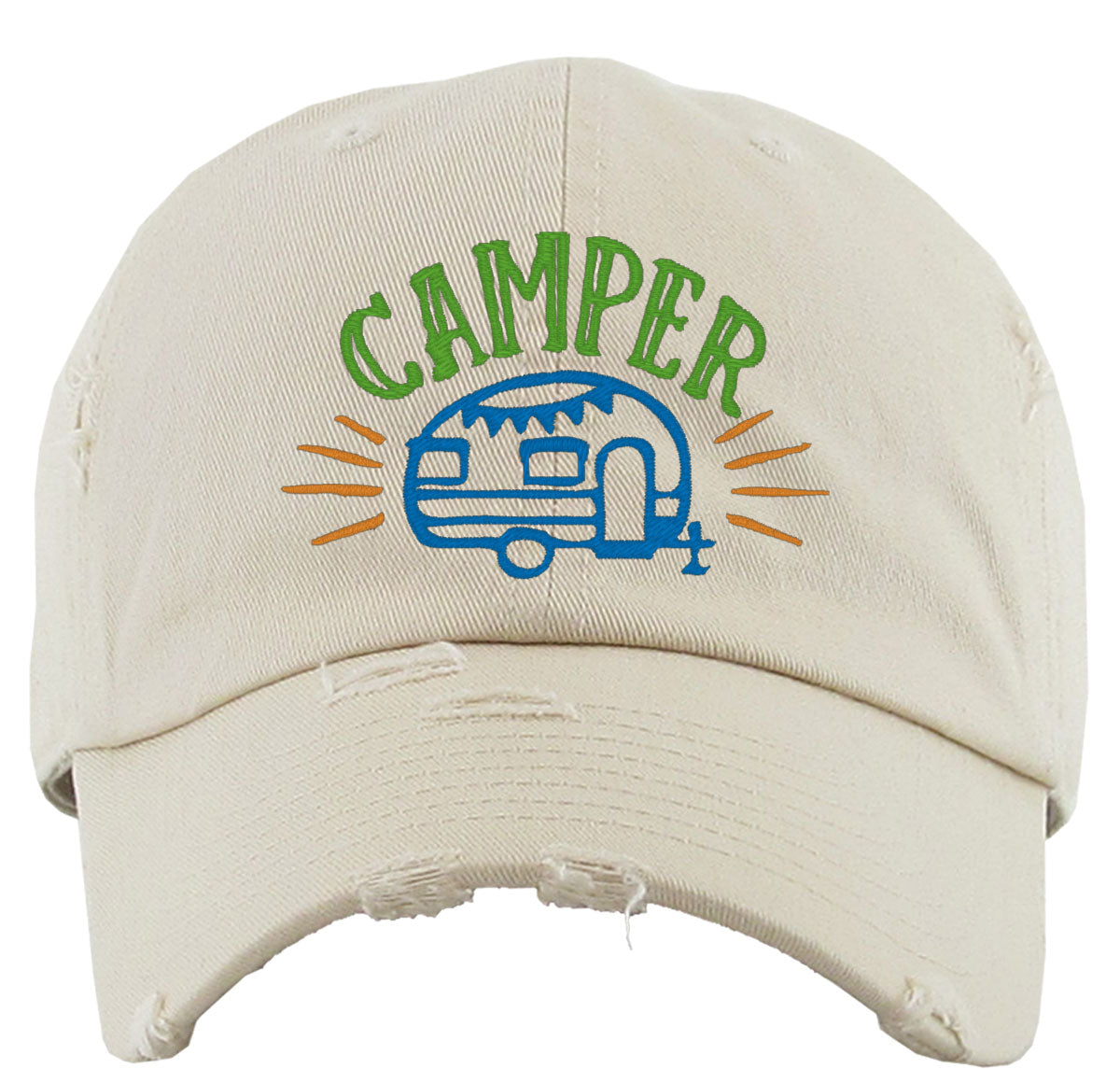 Camper Camping Caravan Vintage Baseball Cap